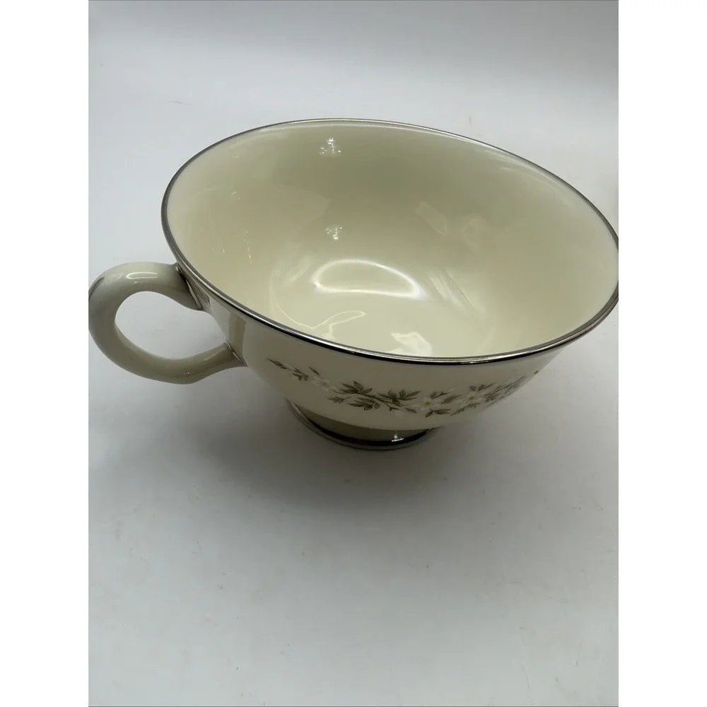 Lenox Platinum Brookdale Cup And Saucer Cream Floral Replacement